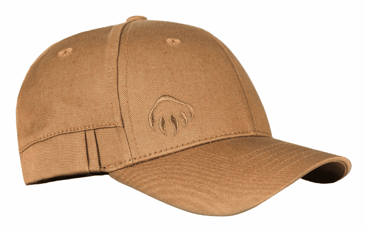 SwagDrop Wolverine Pencil 6 Panel Cap, in brown, featuring rugged cotton canvas and a soft sweatband for daily wear in sunny fall weather.