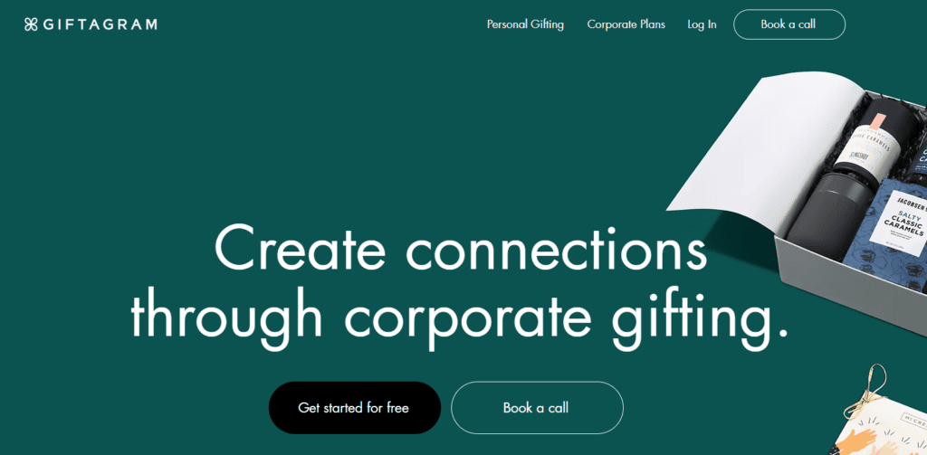 The Giftagram homepage.