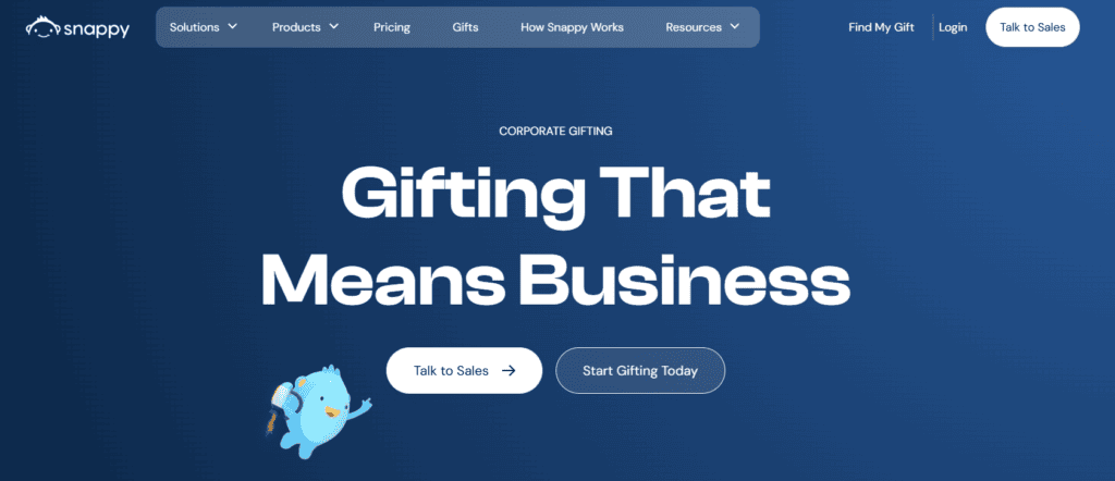 The Snappy homepage.