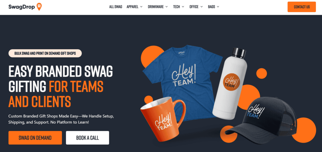 The SwagDrop homepage.