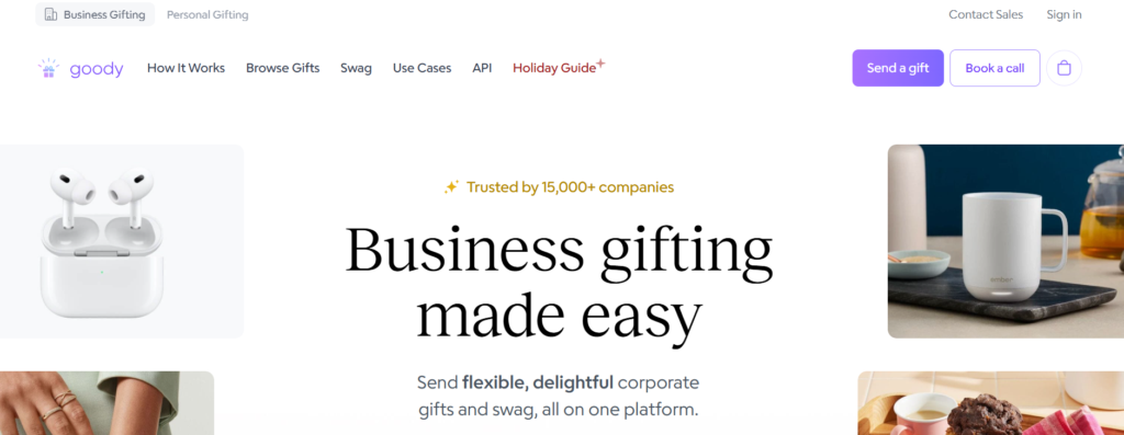 The Goody homepage.