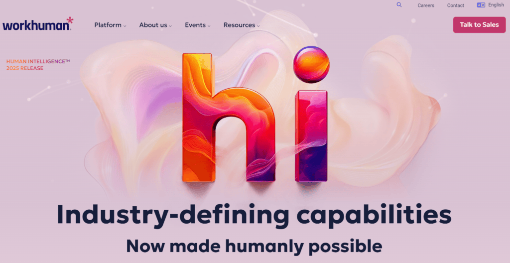 The Workhuman homepage.