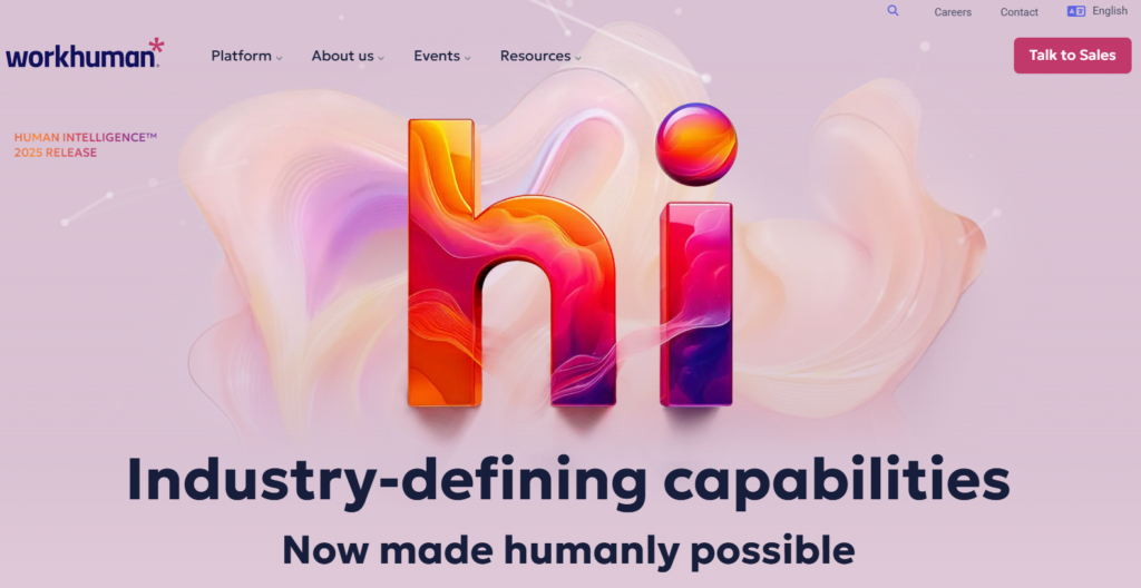 The Workhuman homepage.