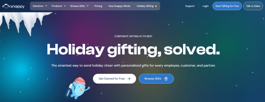 The Snappy homepage.