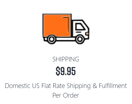 SwagDrop's flat $9.95 shipping fee.